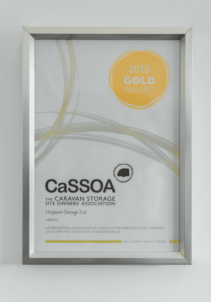 Hogleaze Storage receive the CaSSOA gold award