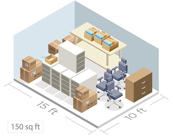 Business self storage size guide