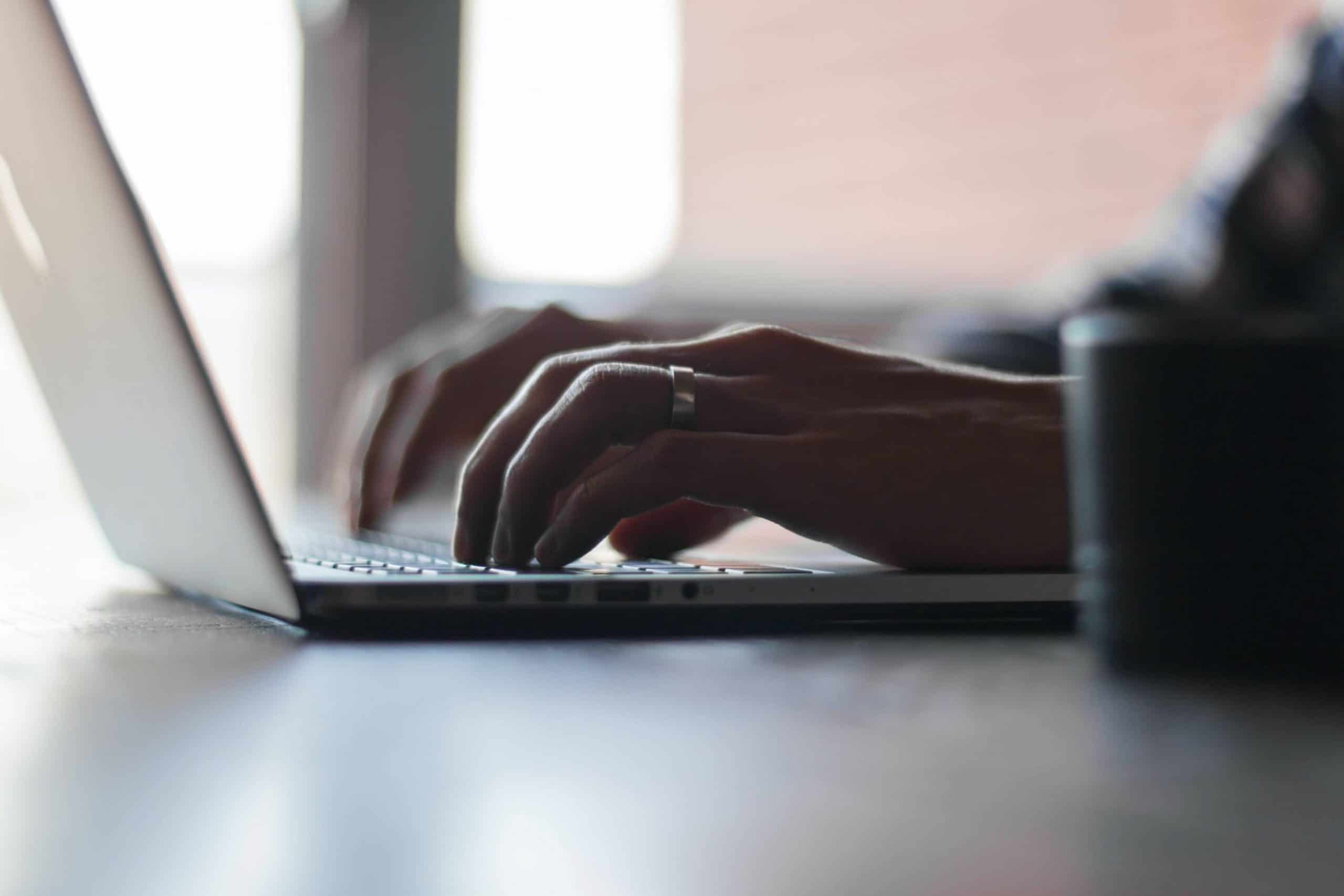 Someone searching online for business storage