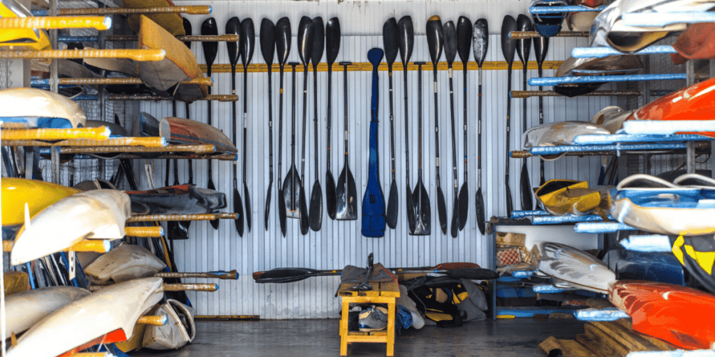 Sports equipment storage units